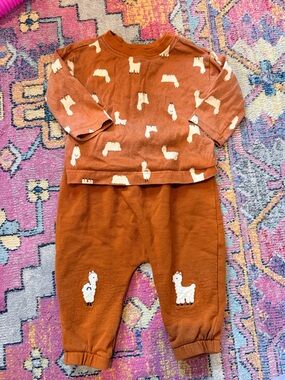 Hanna Andersson Rust Orange Drawstring Joggers
